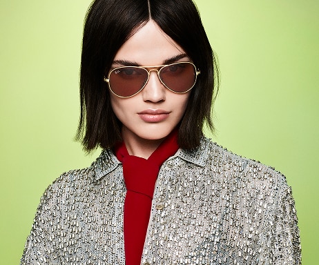 Ray-Ban Sunglasses Unisex Aviator Max Holiday Limited - Gold Frame Violet Lenses 58-16