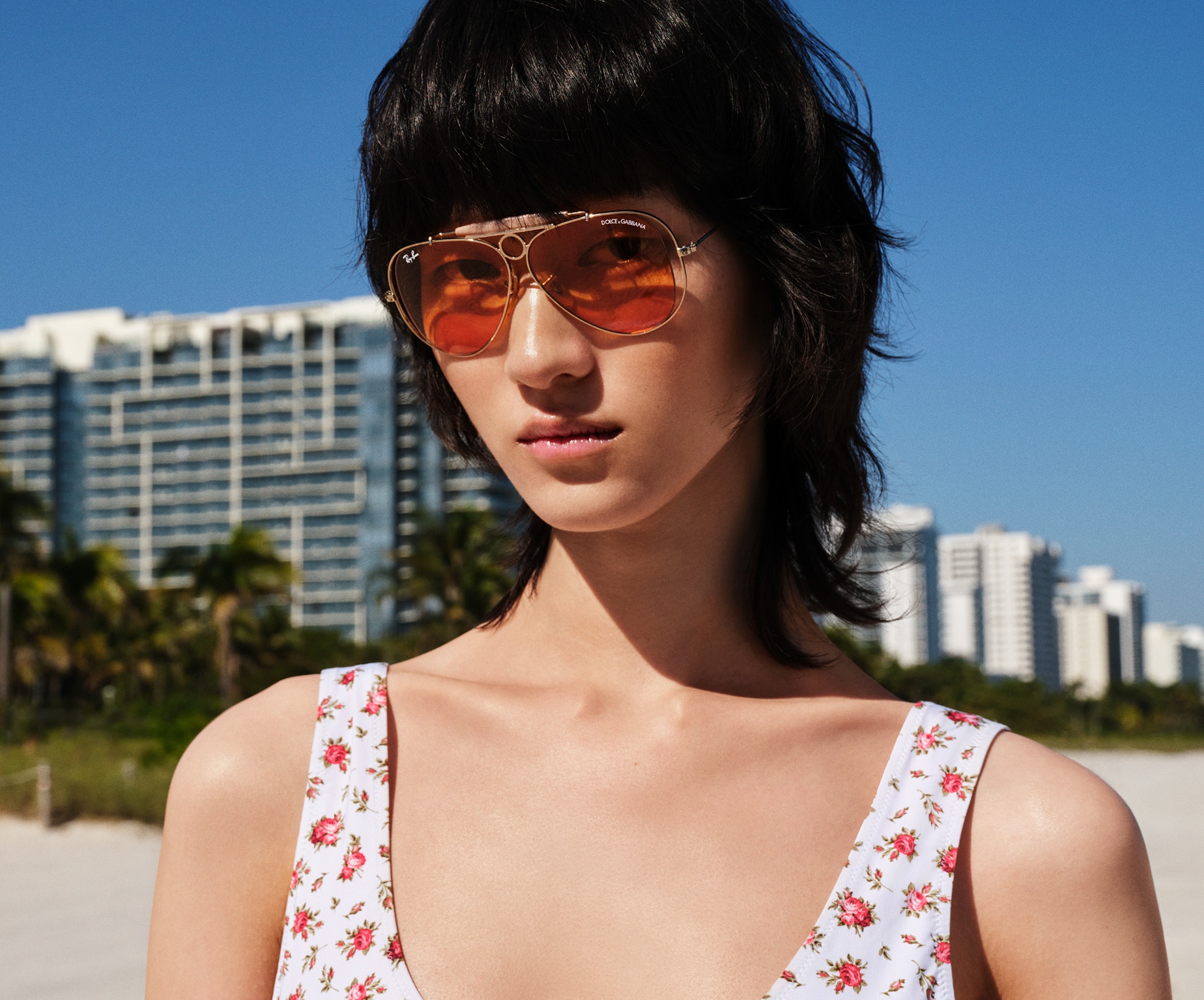 THE SHOOTER BY DOLCE&GABBANA Sunglasses in Arista Gold and Orange