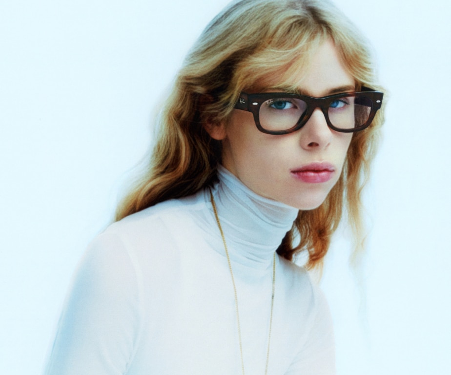 MEGA WAYFARER II OPTICS Eyeglasses with Striped Havana and Clear