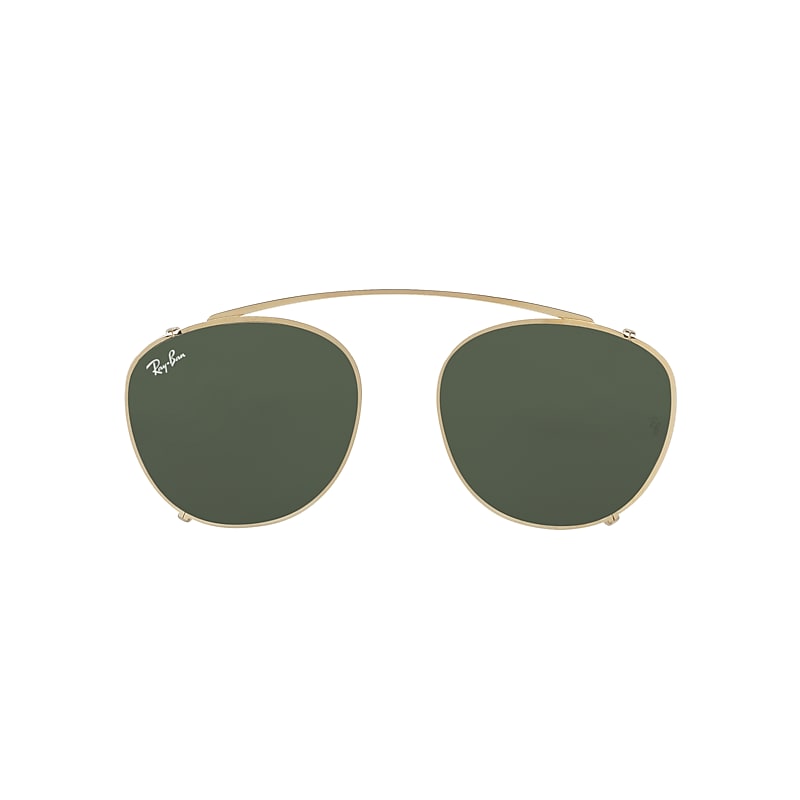 Ray-Ban Clipon Rb6355 Clip-On - Arista Gold Frame Green Lenses 50-20, RB6355C - Image 1