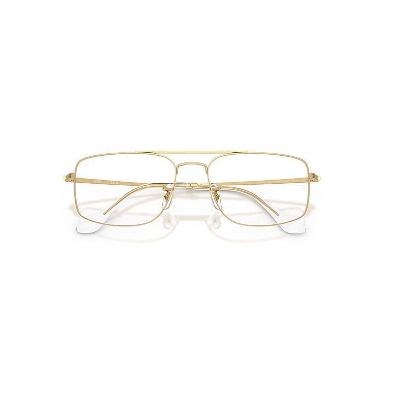 Ray-Ban Explorer III Optics Optical Arista Gold Frame Clear Lenses Polarized 56-18
