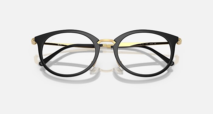 RB7255 OPTICS メガネ ブラック と クリア (53-20) - RB7255