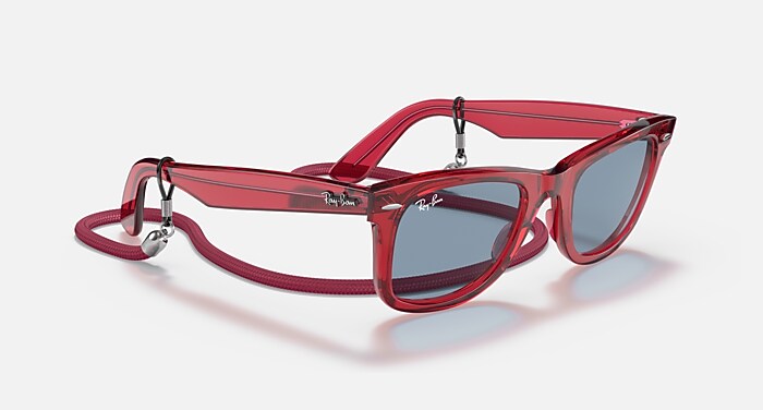 ORIGINAL WAYFARER COLORBLOCK サングラス トランスペアレントレッド