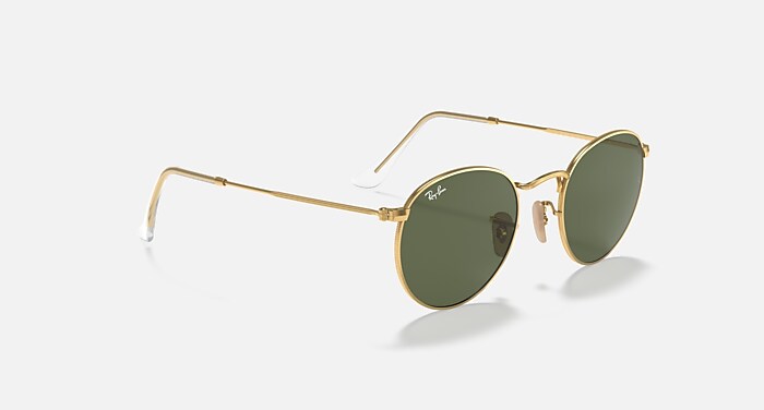 ROUND FLAT LENSES サングラス アリスタゴールド と G-15 グリーン (50