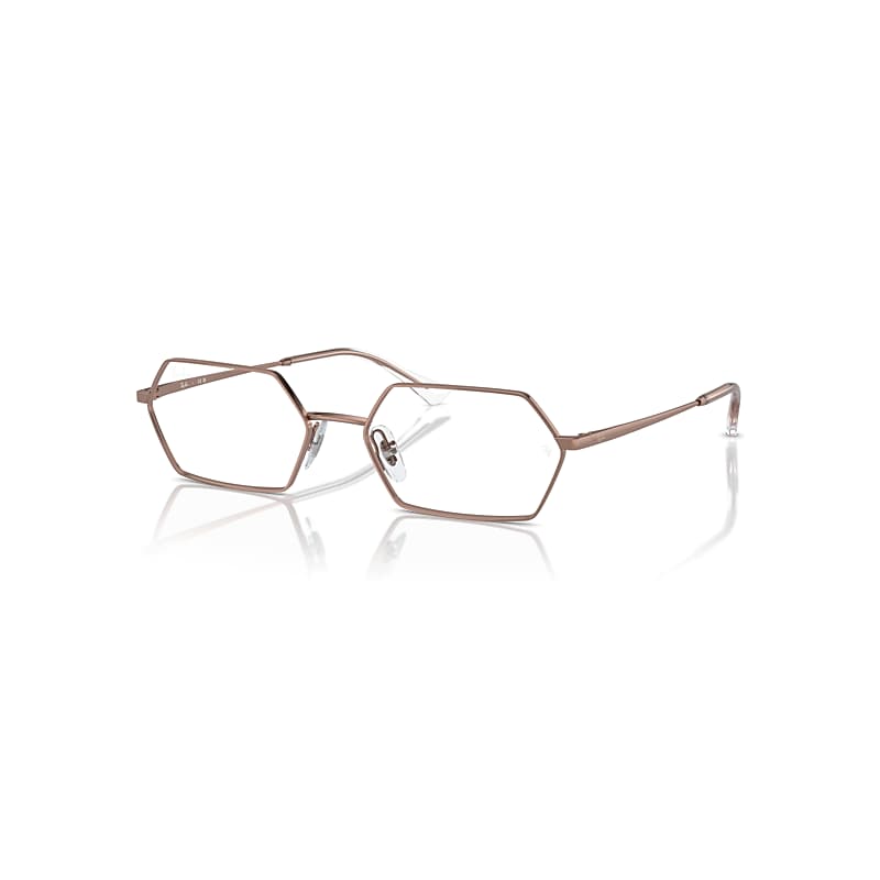 Ray-Ban Eyeglasses Unisex Yevi Optics - Copper Frame Clear Lenses Polarized 56-18