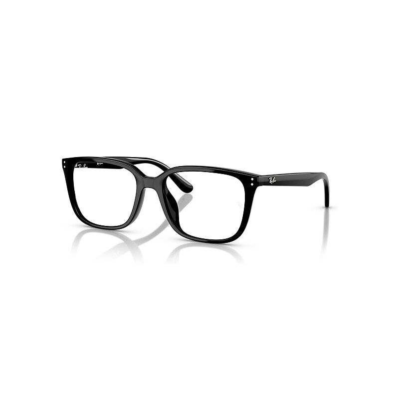 Ray-Ban Eyeglasses Unisex Rb7248d Optics - Black Frame Clear Lenses Polarized 55-18