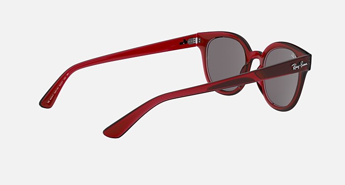 RB4324 Sunglasses in Transparent Red and Light Brown Mirror (50-21