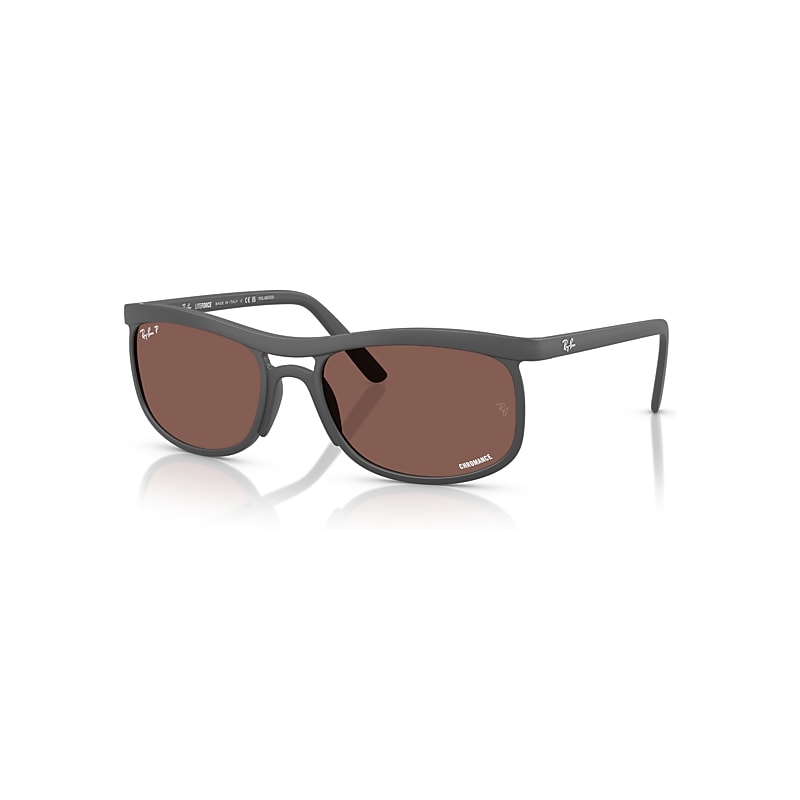 Ray-Ban Sunglasses  Rb4452 Polarized+ Lenses Liteforce - Sand Grey Frame Violet Lenses Polarized 59-20, RB4452CH