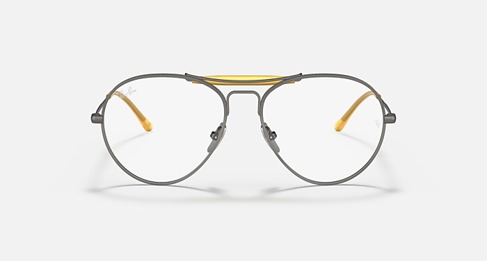 RB8063 TITANIUM OPTICS Eyeglasses with Grey and Clear (55-16