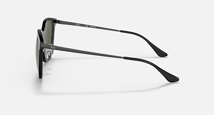 RB4333D Sunglasses in Black and G-15 Green Polarized - RB4333D 