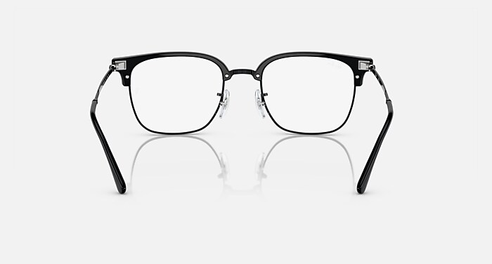 NEW CLUBMASTER OPTICS Eyeglasses with Black On Black and Clear (53