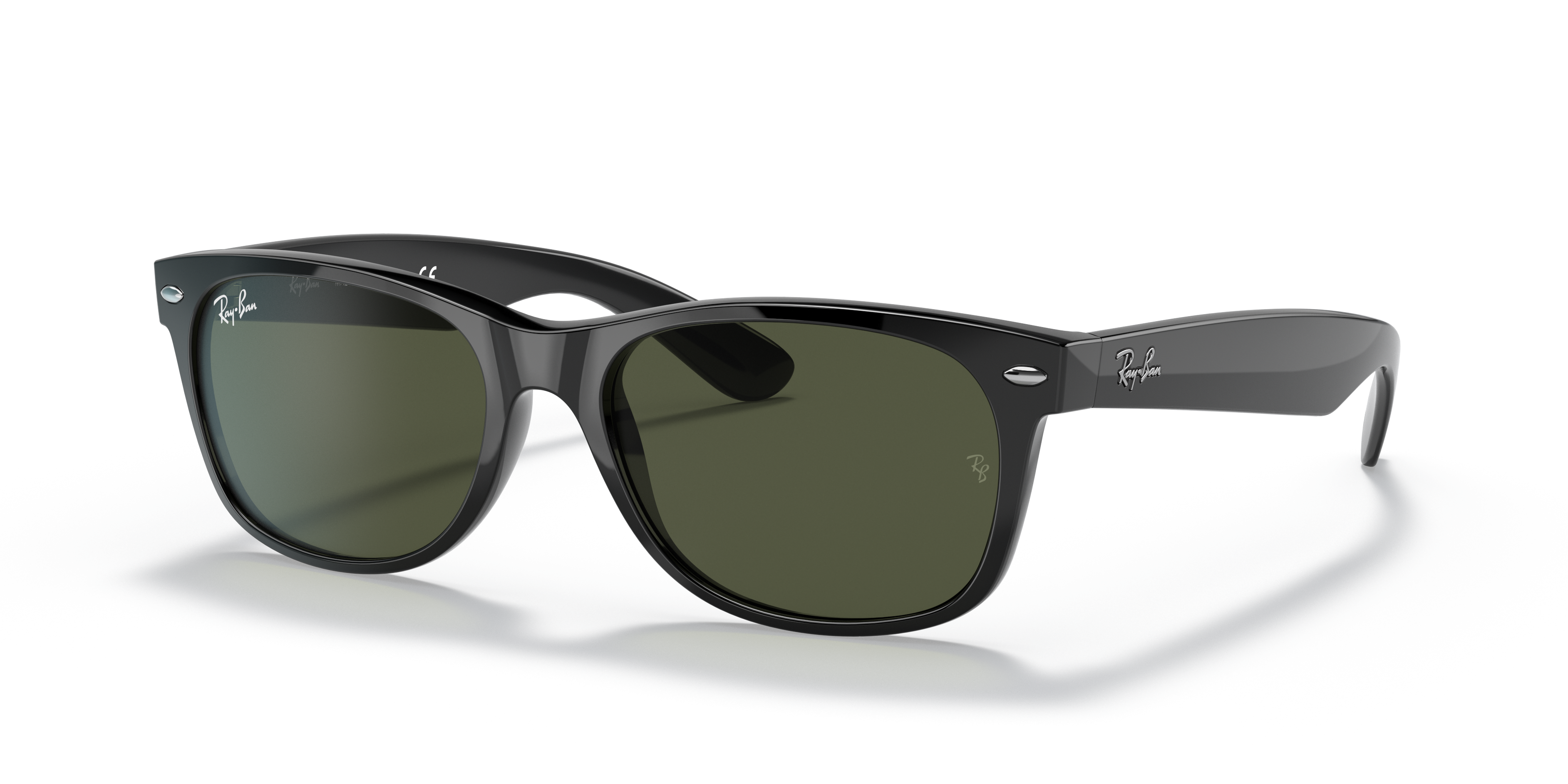 NEW WAYFARER CLASSIC Sunglasses in Black and G-15 Green - RB2132