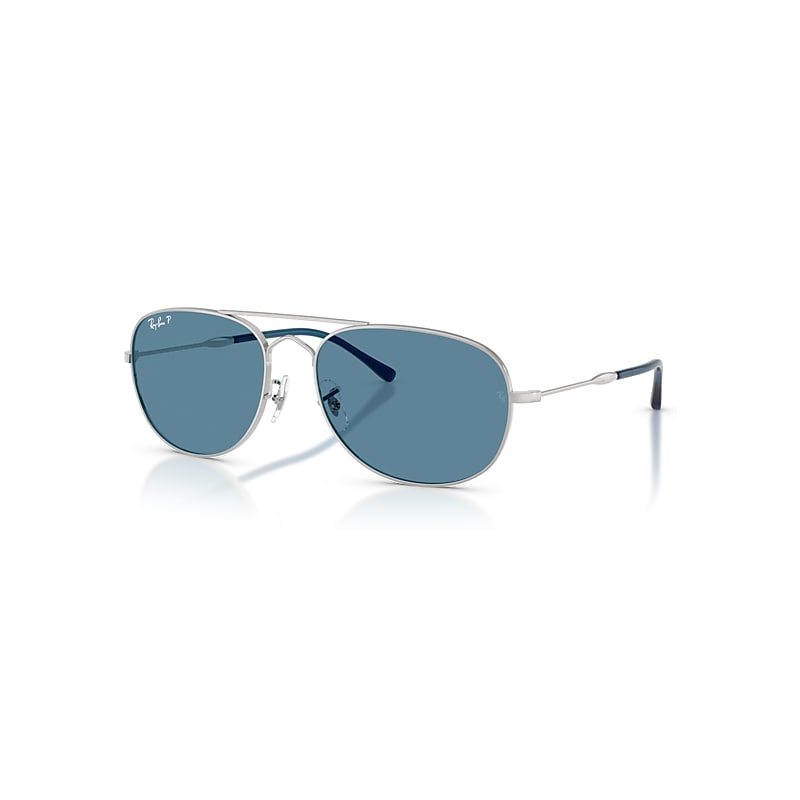 Ray - Ban Unisex Silver/Blue Rb3735 Bain Bridge 003/S2 Sunglasses Metal Pilot Polarized - Image 3