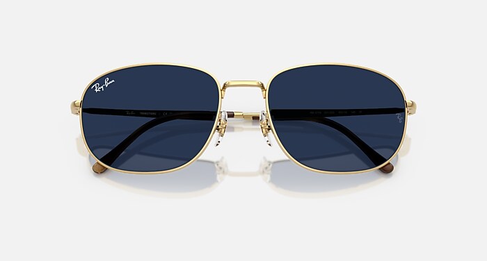 RB3754 TRANSITIONS® Sunglasses in Arista Gold and Clear/Sapphire