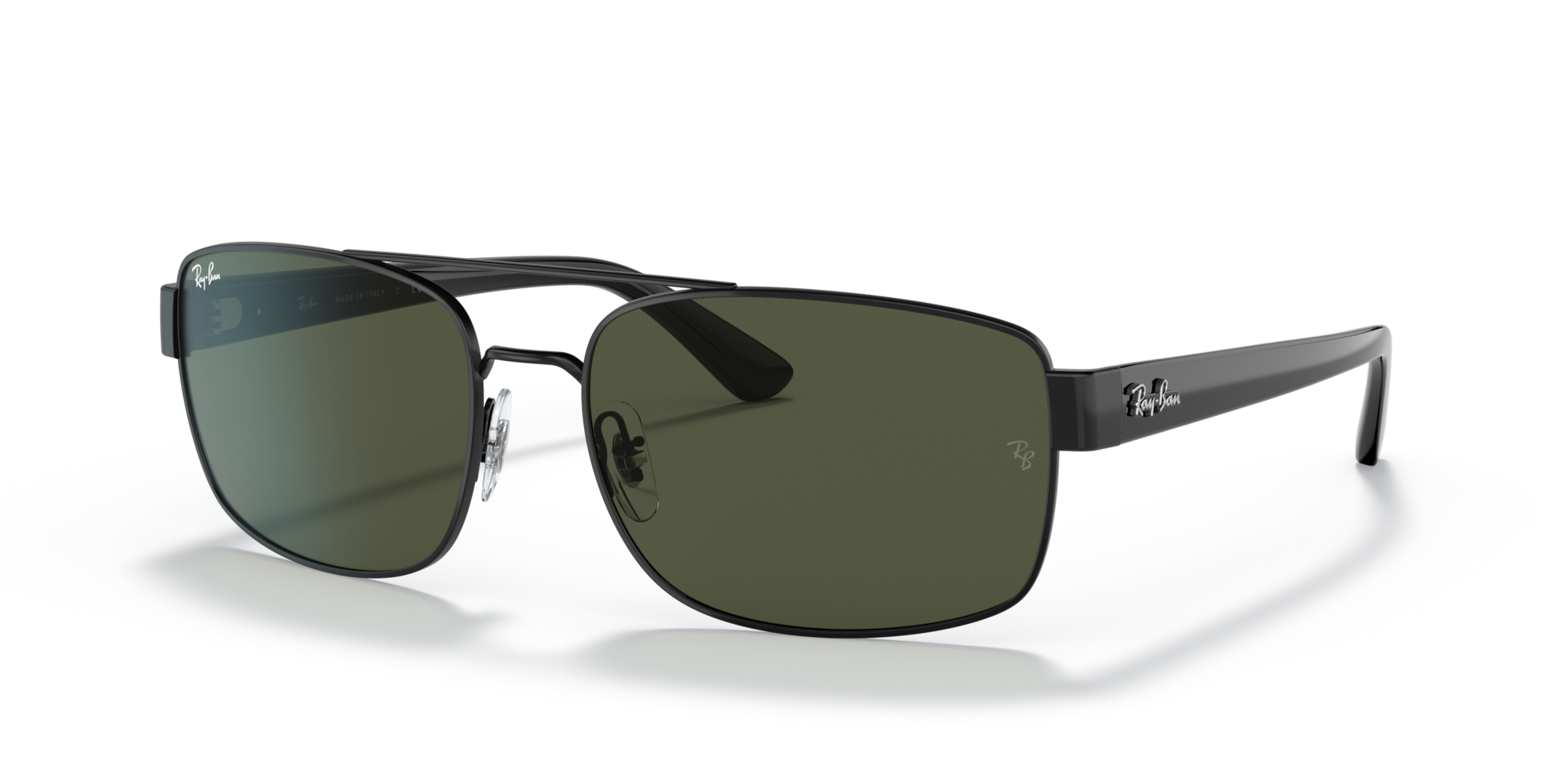 Ray-Ban Rb3687 Lunettes De Soleil - Monture Noir Verres Vert 61-17 76 €