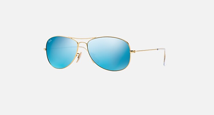 Ray-Ban RB3362 COCKPIT レイバン サングラス ブルーミラー COCKPIT Sunglasses in Gold and Blue Flash - RB3362 | Ray-Ban® ASEAN