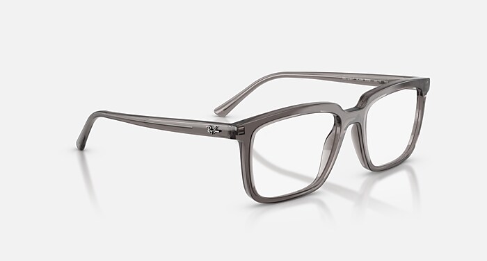 ALAIN OPTICS メガネ トランスペアレント グレー と クリア (54-18