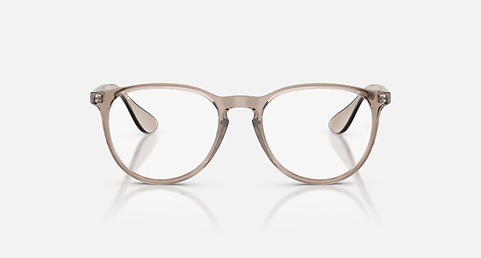 ERIKA OPTICS メガネ 透明ライトブラウン と クリア (51-18) - RB7046