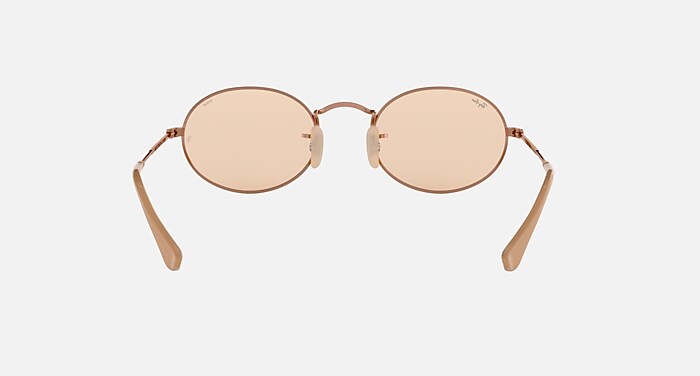 OVAL FLAT LENSES Sunglasses in Copper and Evolve Light Brown (54