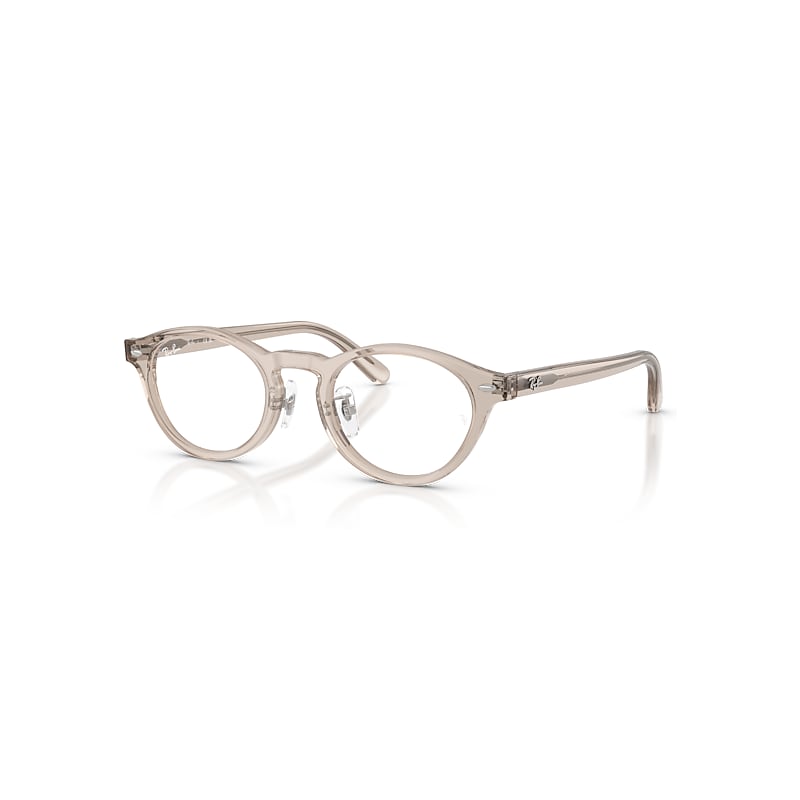 Ray-Ban Eyeglasses Unisex Rb5457d Optics - Transparent Light Brown Frame Transparent Lenses Polarized 48-21