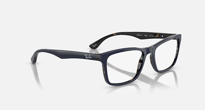rm9752 RB5279 OPTICS Eyeglasses with Blue On Havana and Clear (57-18