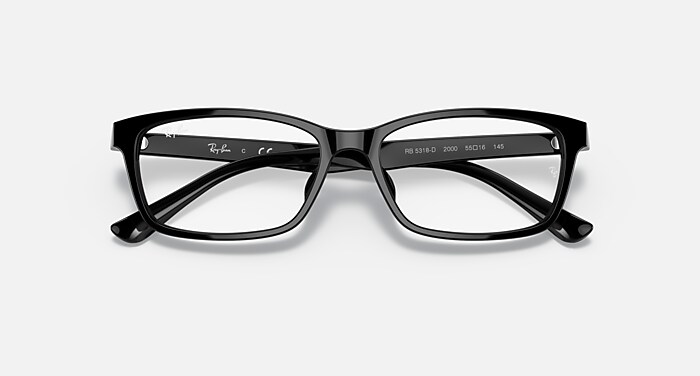 RB5318D Eyeglasses with Black and Demo Lens (55-16) - RB5318D