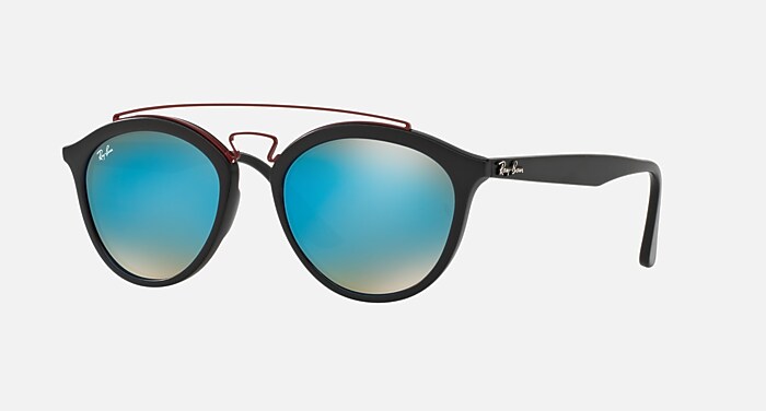 RB4257 GATSBY II Sunglasses in Black and Blue Gradient Flash (55