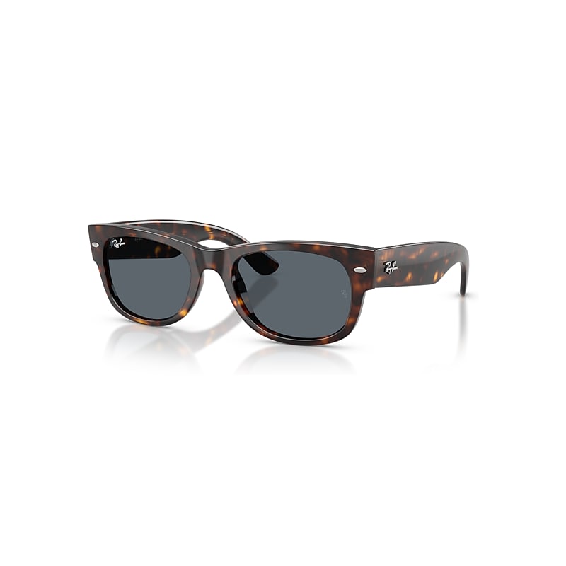 Ray-Ban Unisex Sunglass Mega Wayfarer II - Frame color: Havana, Lens color: Blue - Image 4