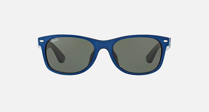 NEW WAYFARER WITH ALCANTARA® Sunglasses in Blue and G-15 Green (55