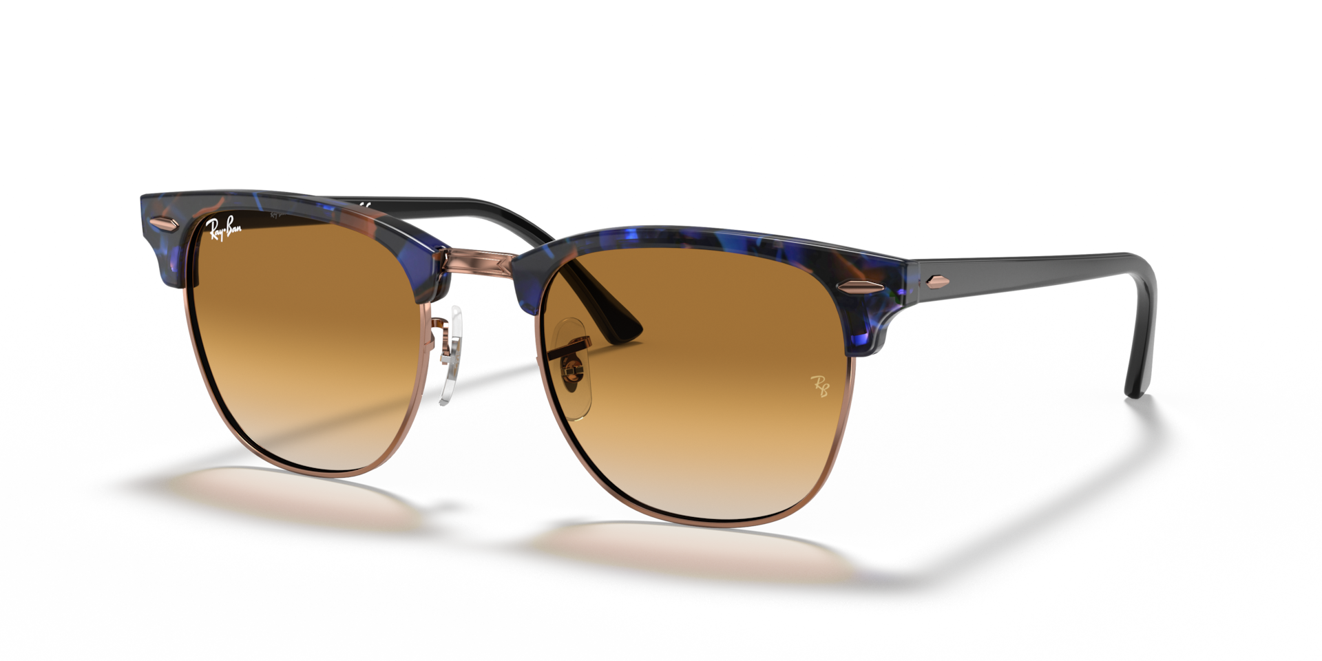 CLUBMASTER FLECK Sunglasses in Brown & Blue and Light Brown