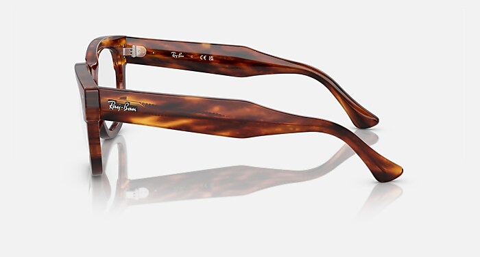 MEGA HAWKEYE OPTICS Eyeglasses with Striped Havana and Clear (50