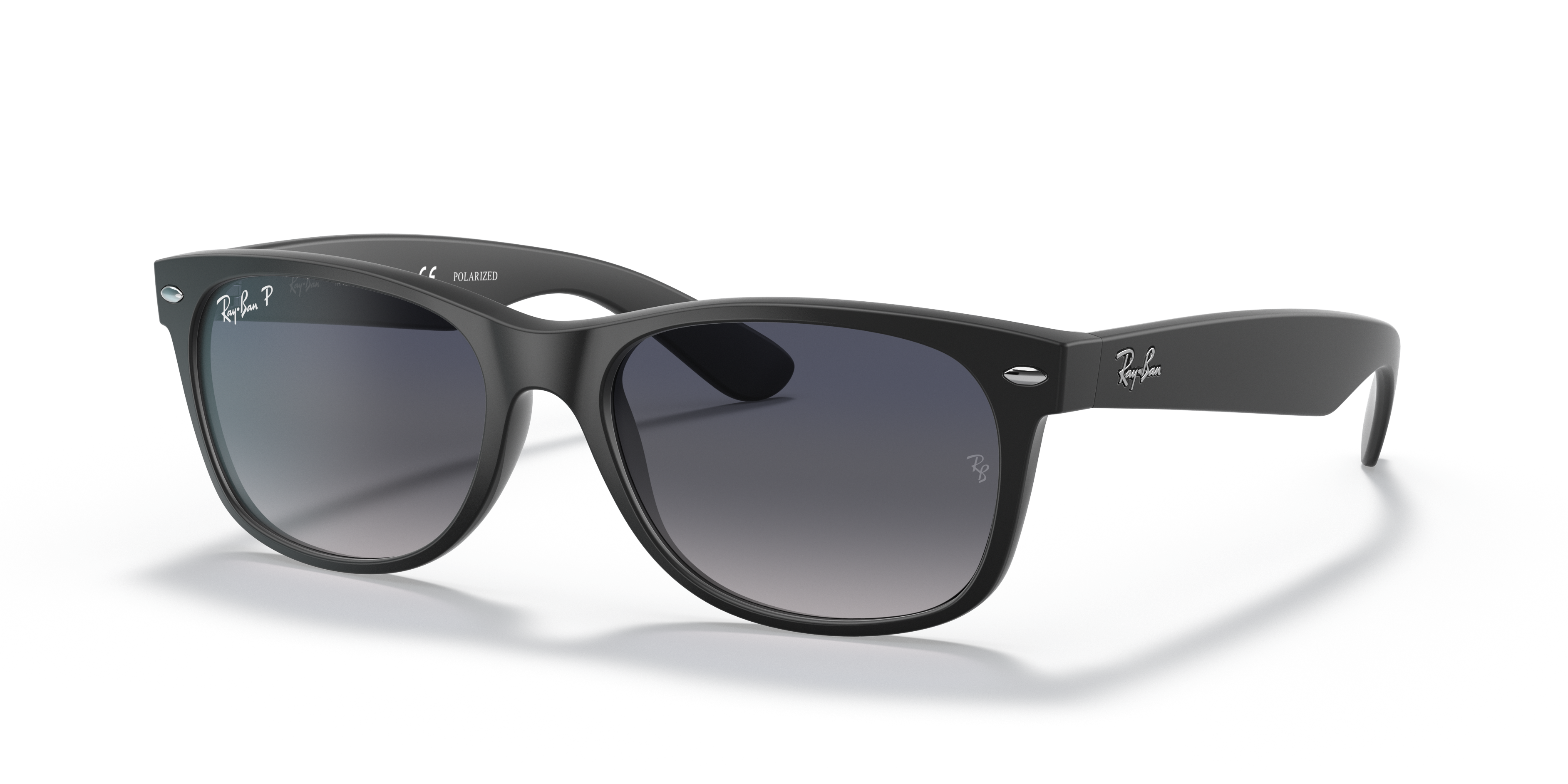 小物 Ray-Ban 2132NEW WAY FARER701 NEW WAYFARER CLASSIC Sunglasses in Black and Blue Gradient