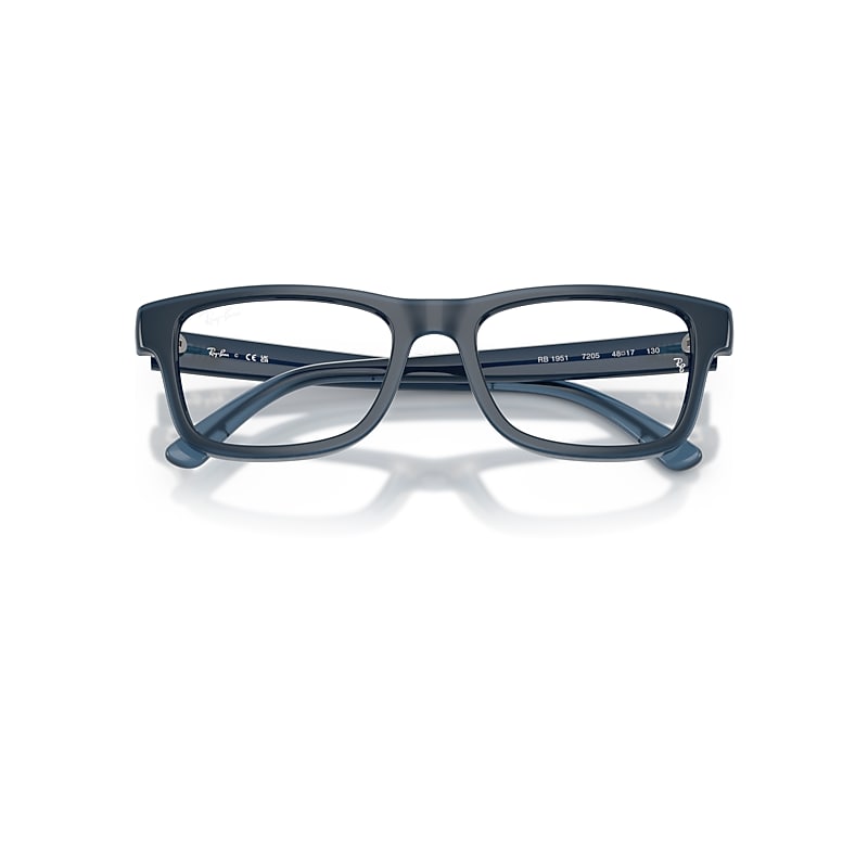 Ray-Ban Rb1951 Optics Kids Everflex Optical Blu Frame Clear Lenses Polarized 46-17