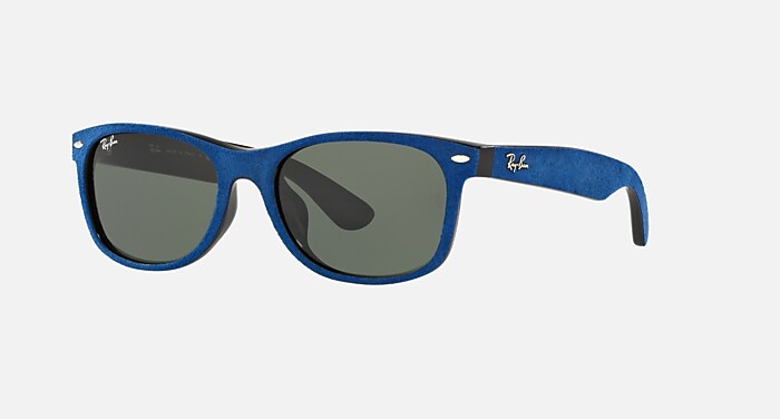 NEW WAYFARER WITH ALCANTARA® Sunglasses in Blue and G-15 Green (55