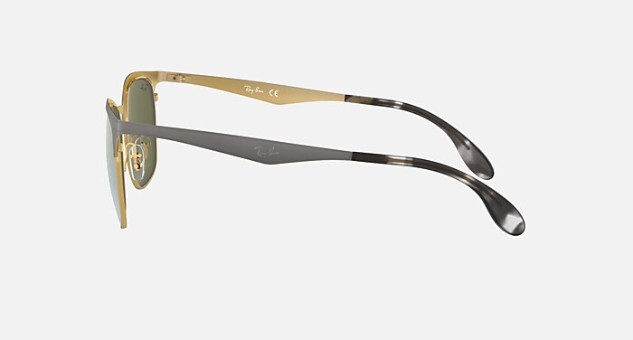 Rb3538 Sunglasses in Grey Frame and Green Gradient Mirror Lenses