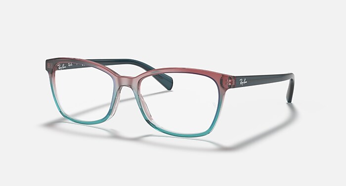 RB5362 OPTICS Eyeglasses with Burgundy White & Blue Frame  display picture 1