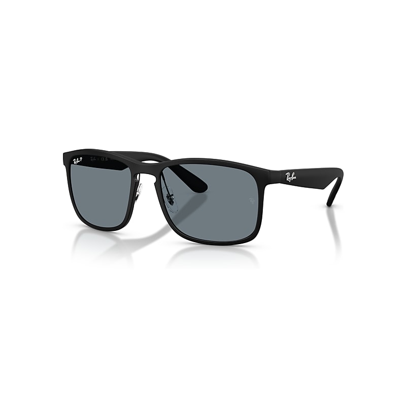 Ray-Ban Sunglasses Men's  Polarized+ Lenses - Matte Black Frame Blue Lenses Polarized 58-18, RB4264