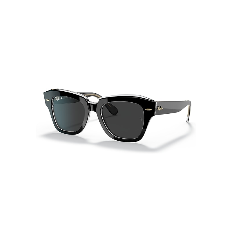Ray-Ban State Street @collection Gafas De Sol Gris Sobre Havana Montura Negro Lentes Polarizado 49-20