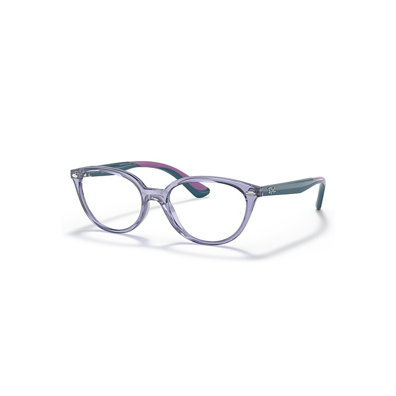 Ray-Ban Eyeglasses Kids Rb1612 Optics Kids - Turquoise On Violet Frame Clear Lenses Polarized 46-15, RY1612