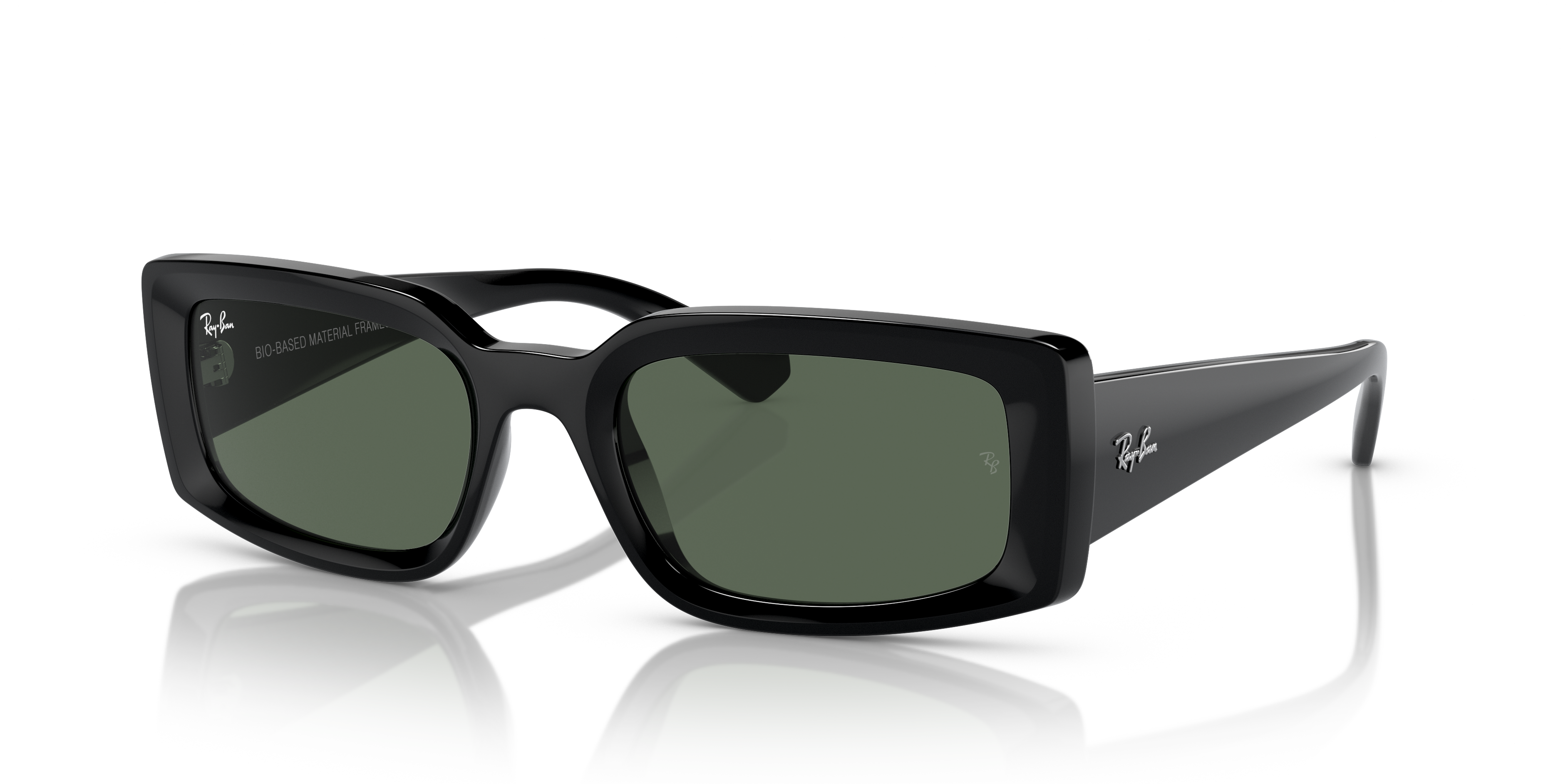 Ray-Ban KILIANE ORB4395F ブラック/ダークグレー KILIANE BIO-BASED Sunglasses in Black and Dark Green - RB4395