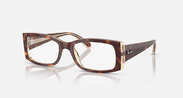 MIRIAM OPTICS Eyeglasses with Light Havana On Multicolor and Clear