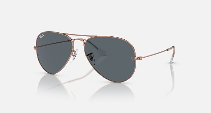 AVIATOR ROSE GOLD サングラス ローズゴールド と ブルー (58-14