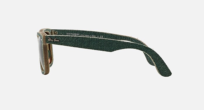 ORIGINAL WAYFARER DENIM Sunglasses in Green Denim and Green
