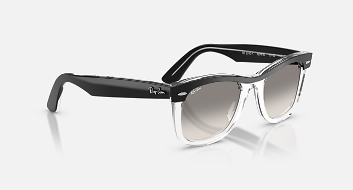 WAYFARER STREET NEAT Sunglasses in Black On Transparent and Clear