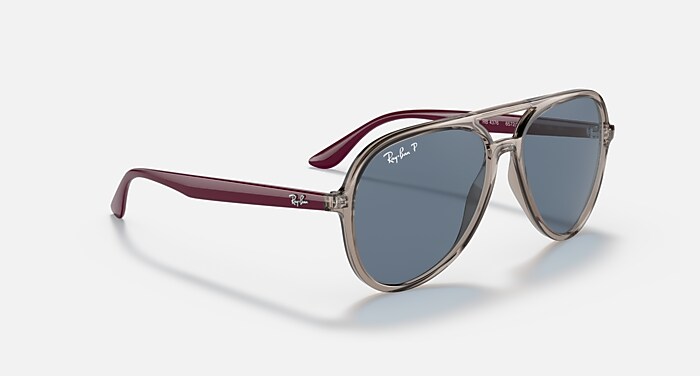 VISTA R-285 度あり　メガネ　616 RB4376 Polarized Sunglasses in Transparent Grey and Dark Blue