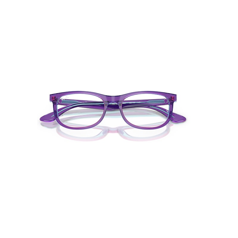 Ray-Ban Rb1642 Optics Kids Optical Transparent Violet/light Blue Frame Clear Lenses Polarized 46-16