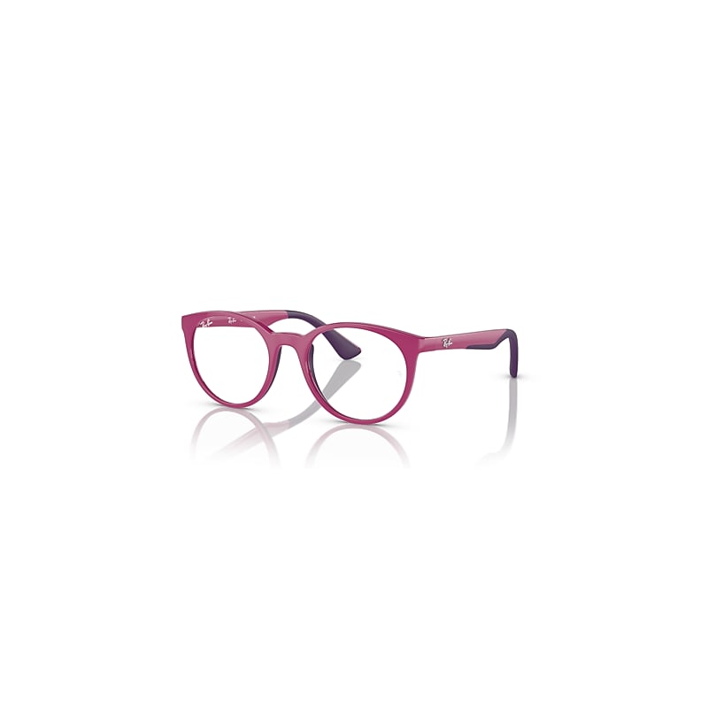 Ray-Ban Eyeglasses Kids Rb1628 Optics Kids Bio-Based - Fuchsia On Violet Frame Clear Lenses Polarized 48-17, RY1628