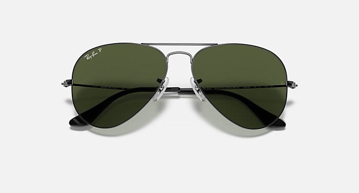 AVIATOR CLASSIC Sunglasses in Gunmetal and G-15 Green Polarized