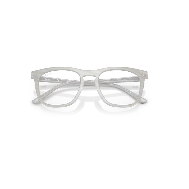 Ray-Ban Rb2210v Optics Change Eyeglasses Photo Striped Light Blue Frame Clear Lenses Polarized 53-21
