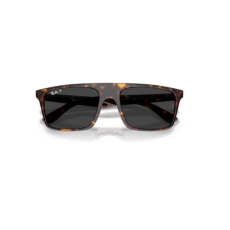 Ray-Ban RB2222F Asian Fit Polarized 902/48 Men's Sunglasses Tortoiseshell Size 57